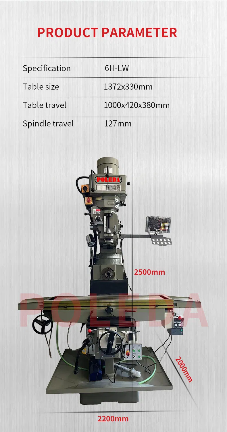 6h Vertical and Horizontal Universal Milling Machine Precision Milling Machine