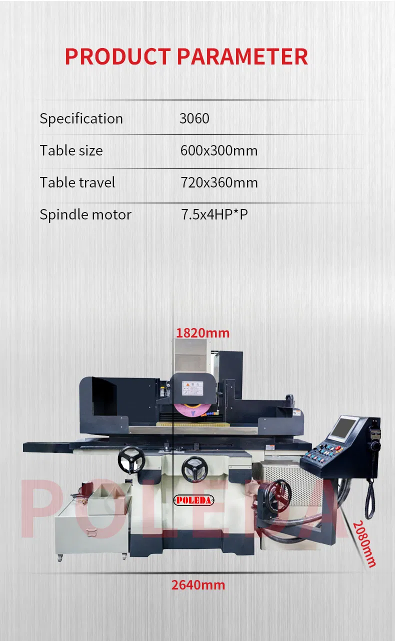 3060ahr Surface Grinding Machine for Metal Working Saddle Type Precision Surface Grinding Machine