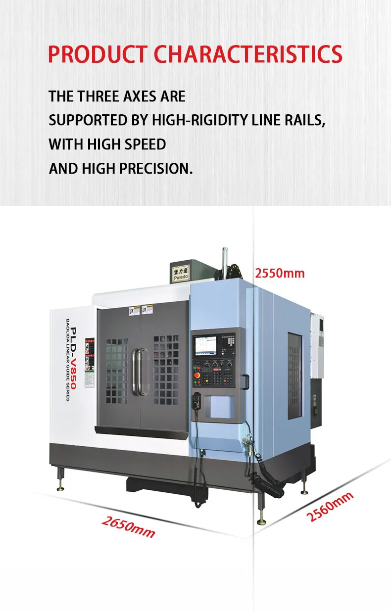 V850 /V855 CNC Machine Center for Metal Cutting Vertical Milling Machining China